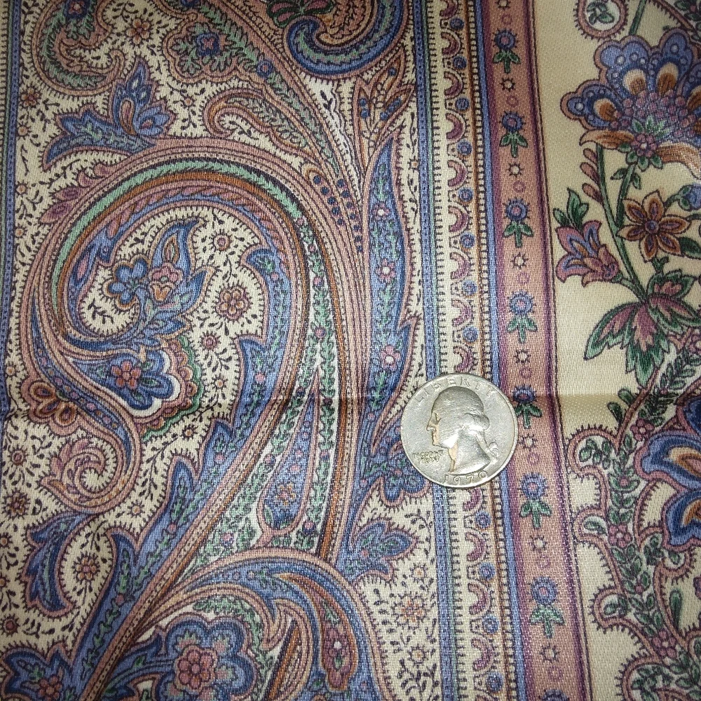 FABRIC Home Decor Fabric 1 yard by 54 inches, stripes of paisley in mauv…